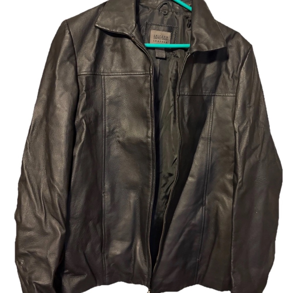 John Paul Richard Uniform Leather Jacket Women’s Black Size 12